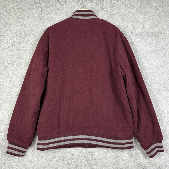 Vintage Roots Athletics Canada Wool Embroidered Snap Button Varsity Jacket - Picture 12 of 15